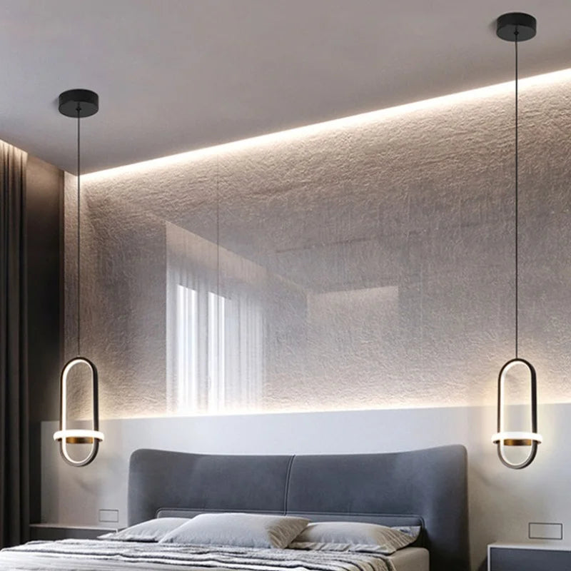 Nordic Modern LED Pendant Light Bedroom Bedside Hanging Chandeliers Lamp For Living room Dinnig Room Table Lamp Lighting Fixture