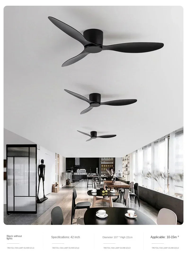 LED Ceiling Mounted Living Room Fan Light, Nordic Restaurant Decorative Ceiling Fan, Household Minimalist Electric Fan Light