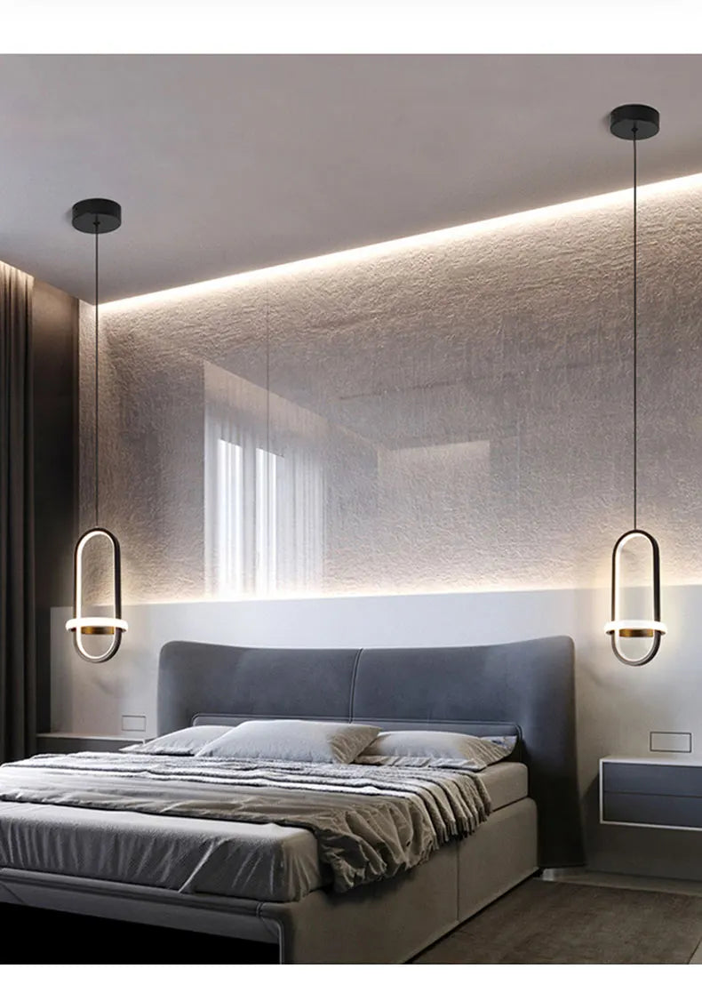Nordic Modern LED Pendant Light Bedroom Bedside Hanging Chandeliers Lamp For Living room Dinnig Room Table Lamp Lighting Fixture