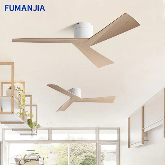 42/52" Ceiling Fan, Remote - 3 - Blade Retro - Style ABS, 6 - Speed Inverter Motor, No - Light Design, Quiet Operation for Home
