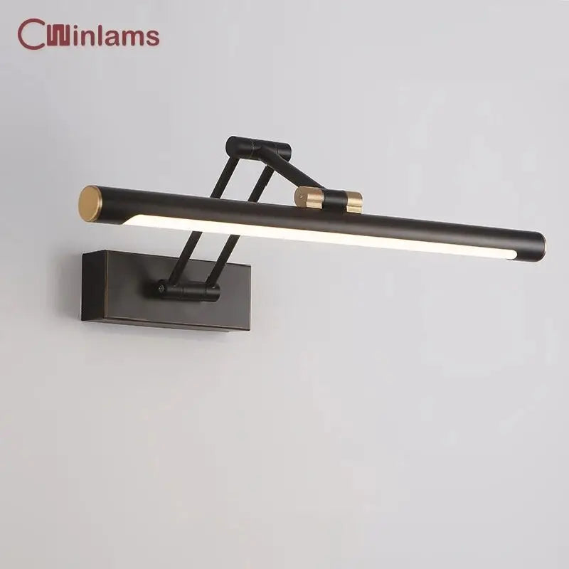 Mirror Front Light Bathroom Mirrors Cabinet Foldable Telescopic Adjustable Washbasin Shower Closet Strip LED Makeup Fill Light