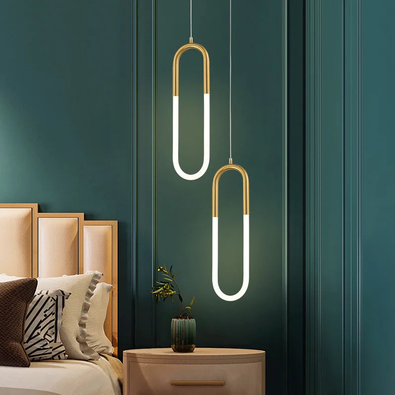 Modern Luxury Pendant Lamp Bedroom Bedside Bathroom Entrance LED Chandeliers Restaurant Kitchen Dining Hall Bar Hanging Lighting