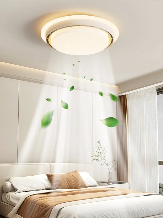 Full spectrum bladeless fan light new model, invisible and silent ceiling fan light for bedroom and master room