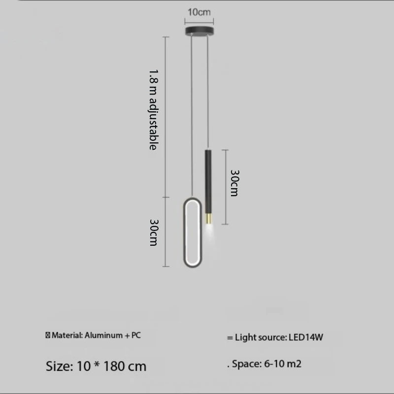 Nordic Lustre Minimalist LED Chandelier Pendant Lights Living Bedroom Bedside Long Line Lights suspensions luminaire Home lamps