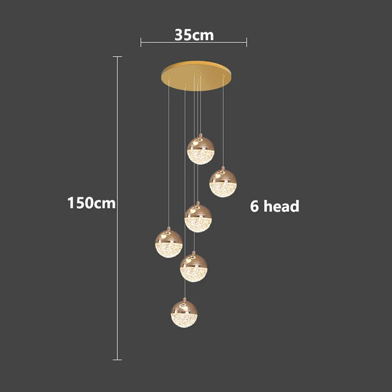 Modern home decor led lights pendant light lamps forstaircase Chandeliers for living room hanging light indoor lighting