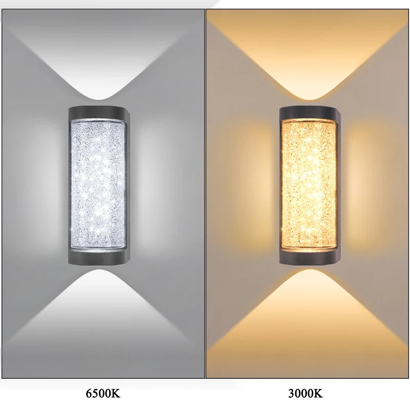 Outdoor Waterproof Wall Light European Luxury Crystal 10W LED Wall Lamp for Porch Corridor Villa Hotel Exterior Wall Lamps