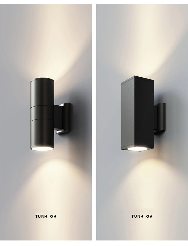 black gray up down outdoor wall light 6W 10W 20W 30W 36W porch garden waterproof home lighting outdoor