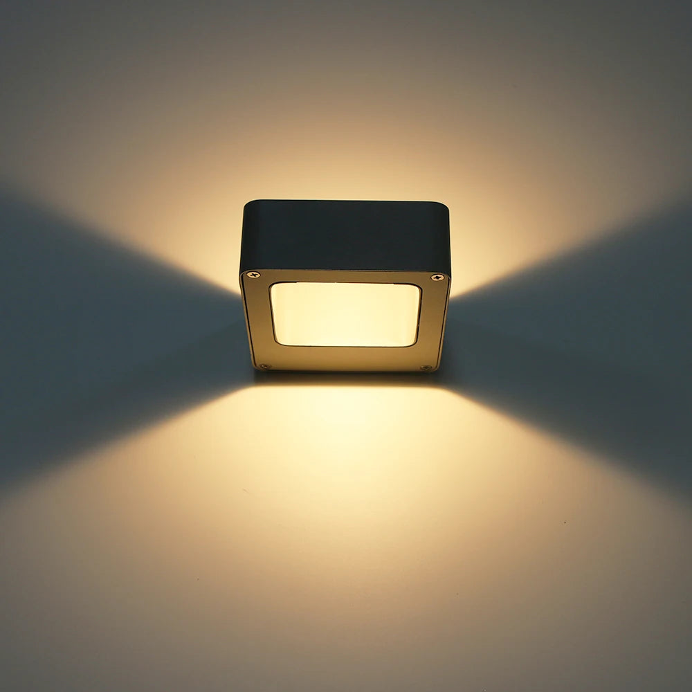 7W/12W LED Outdoor Waterproof Wall Lamp Sensor Lighting Indoor Home Wall Light Porch Garden Lamp Modern Aluminum Wall Sconce