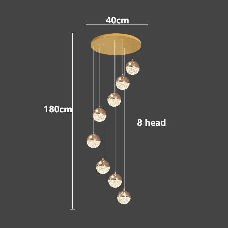 Modern home decor led lights pendant light lamps forstaircase Chandeliers for living room hanging light indoor lighting