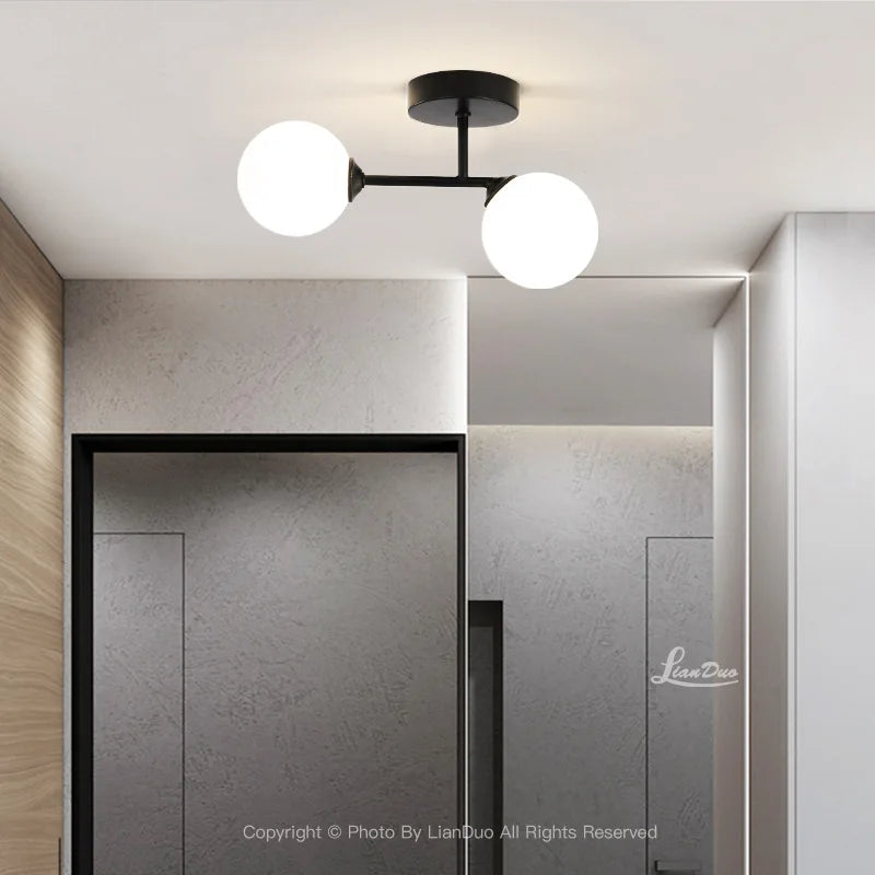 Glass ball Ceiling Lamp Home Deco Interior Lighting For Bedroom Living Room Dining Table Cloakroom Corridor Nordic Ceiling Light