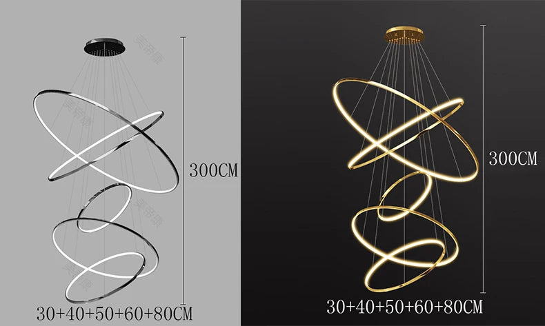 Modern home decor led lights pendant light lamps forstaircase Chandeliers for living room hanging light indoor lighting