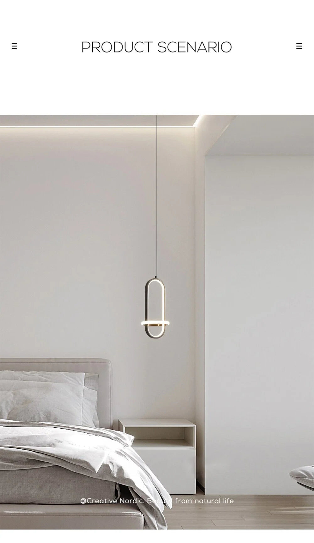 Nordic Modern LED Pendant Light Bedroom Bedside Hanging Chandeliers Lamp For Living room Dinnig Room Table Lamp Lighting Fixture