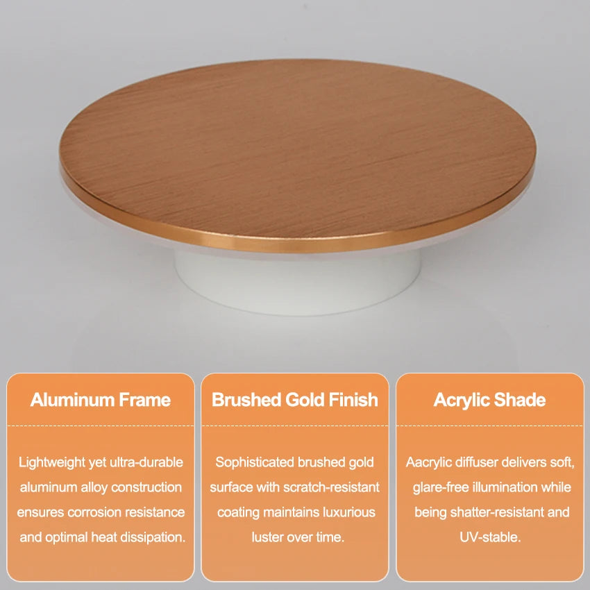 Modern Round Wall Lamp 15cm/20cm LED Black/White/Gold Aluminum Acrylic Light Fixture Easy Install for Living Room Bedroom ﻿