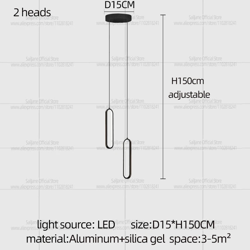 Modern Chandelier Hanging Living Room Pendant Light Designer Bedroom Bedside Lamp Dining Bar Decoration Light Indoor Lighting