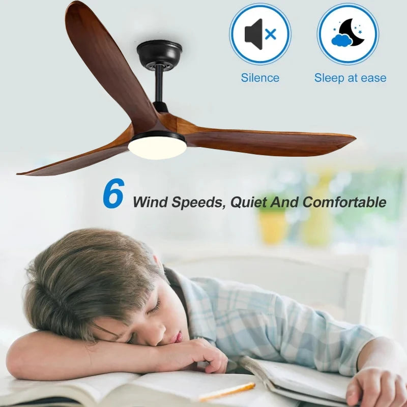 Intelligent LED Ceiling Fan for Home Decoration Pendant Light, Equipped with Reversible Motor, Suitable for Summer and Winter