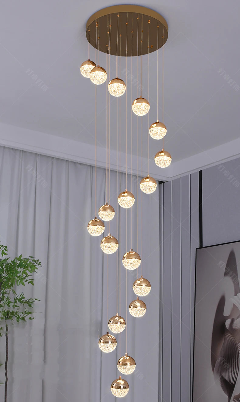 Modern home decor led lights pendant light lamps forstaircase Chandeliers for living room hanging light indoor lighting