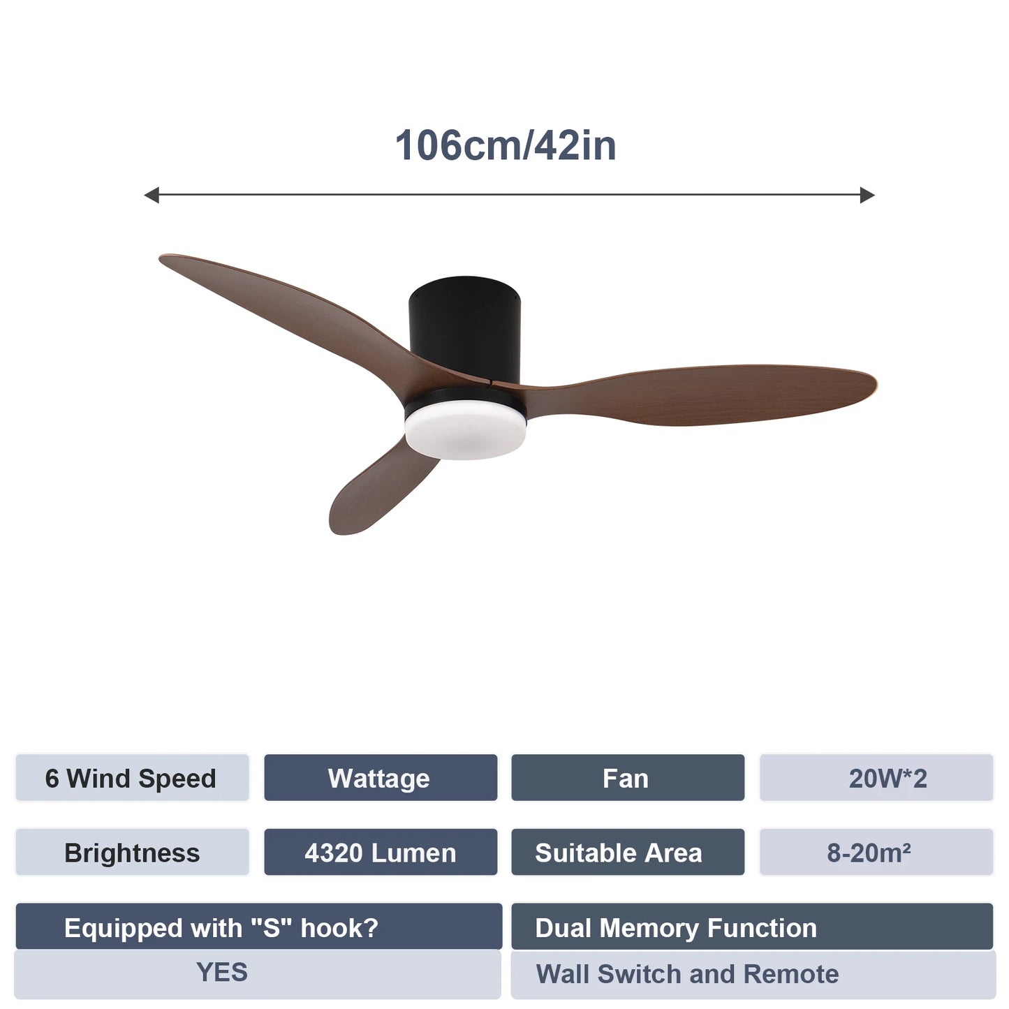 Modern Black White Low Floor DC Motor Ceiling Fans With Remote Control Simple Ceiling Fan Light Home Fan
