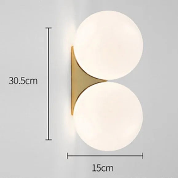 Nordic Minimalist Wall Lamp G9 Milk White Glass Ball Wall Light Modern Living Room Hallway Interior Decoration Lighting Fixtures