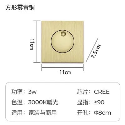 Recessed Rotation LED Reading Wall Light Living Room Bedroom Bedside Hotel Corridor Entrance Wall Lamp Hidden Decor Wall Sconce