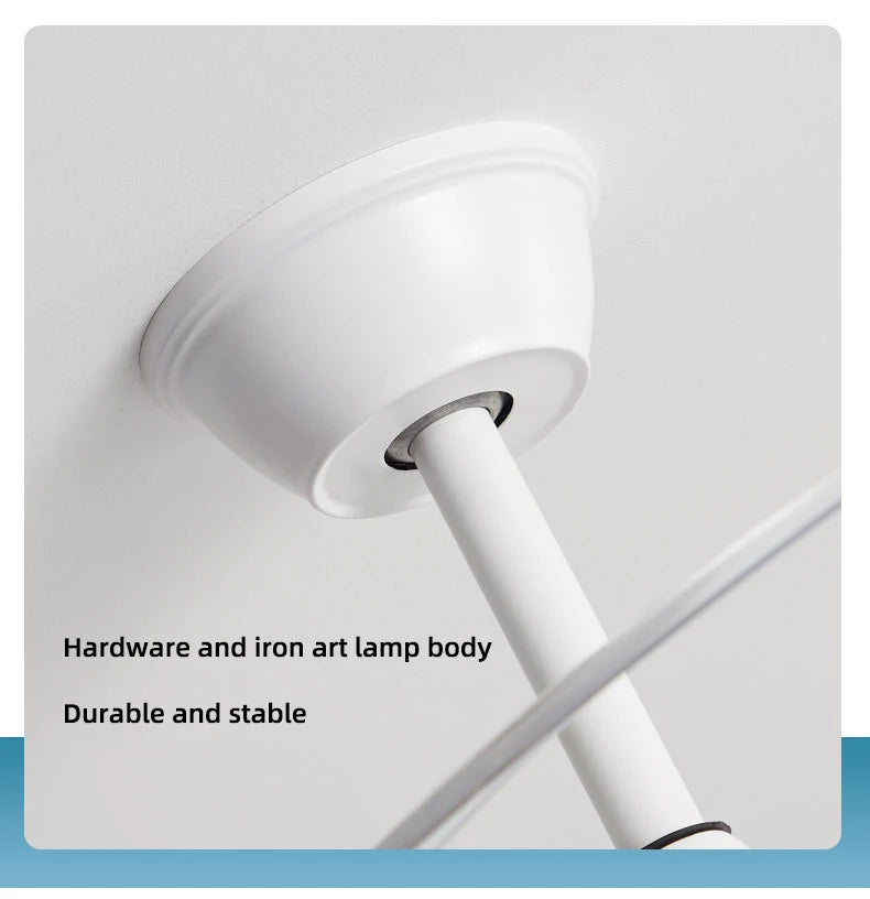 Electric Fan Chandelier Led Ceiling Lamp Room Decoration Dining Table Living Home Silent Bedroom Circulator Fan Light Fixture
