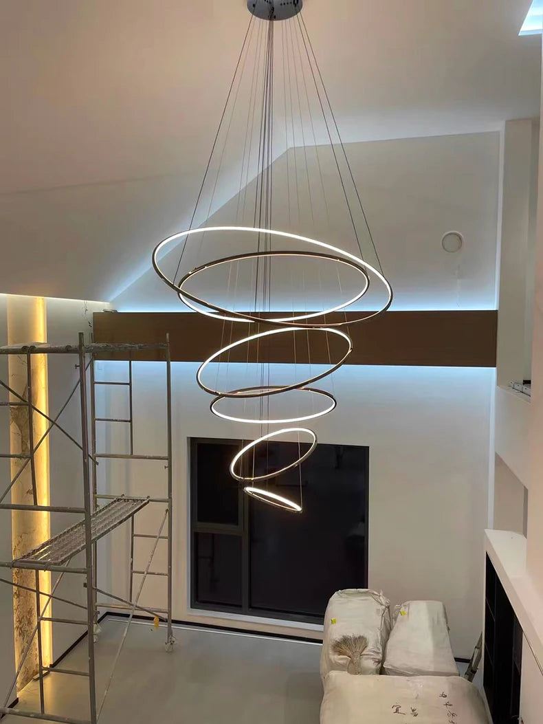 Modern home decor led lights pendant light lamps forstaircase Chandeliers for living room hanging light indoor lighting