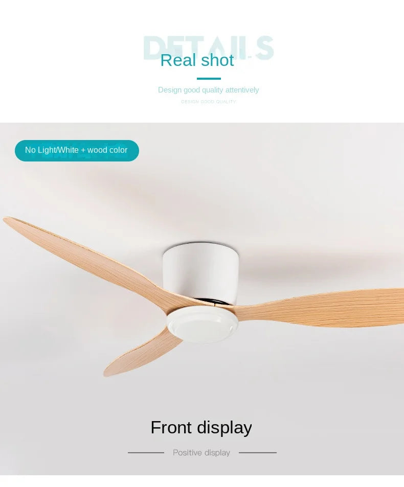 Modern Black White Low Floor DC Motor 30W Ceiling Fans With Remote Control Simple Ceiling Fan Without Light Home Fan
