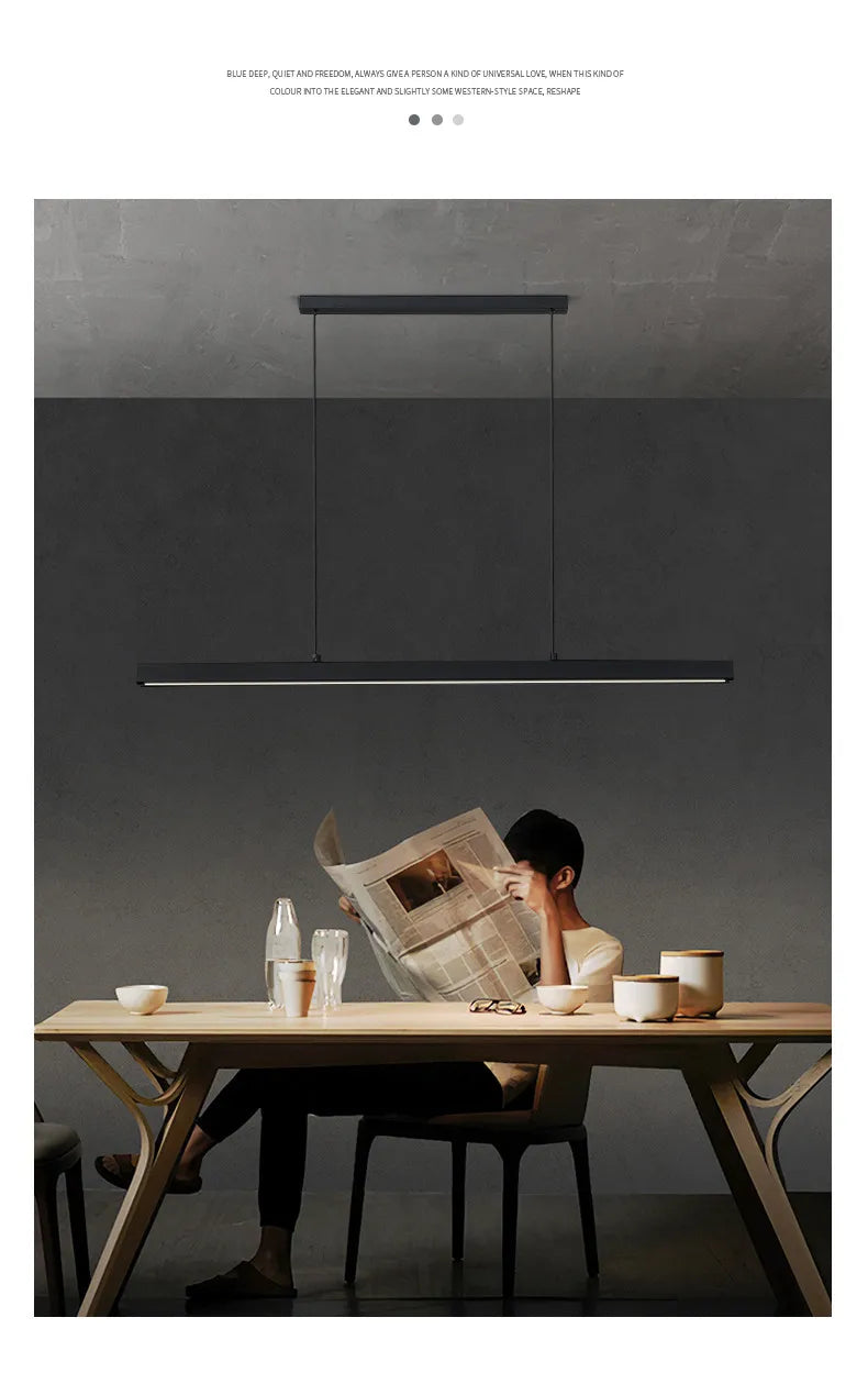 Dining room chandelier Nordic modern lamp dining table bar lamp restaurant lights kitchen lights office company led strip lamps