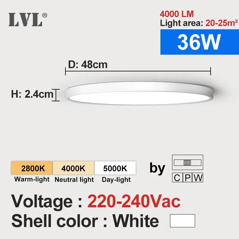 LVL LED Ceiling Light Wood Grain 3 in 1 Lighting Colors Home Lighing Kitchen Bedroom Bathroom Round Flush Ceiling Lamp