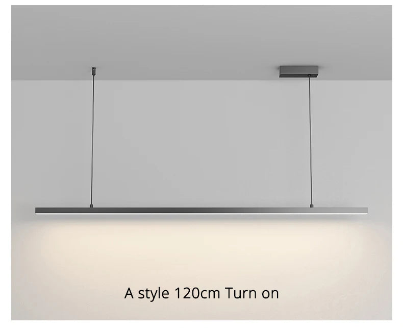 Minimalist One-word Restaurant Pendant Lights Designer Style Modern Dining Room Table Lamps Office Long Bar Table Chandelier