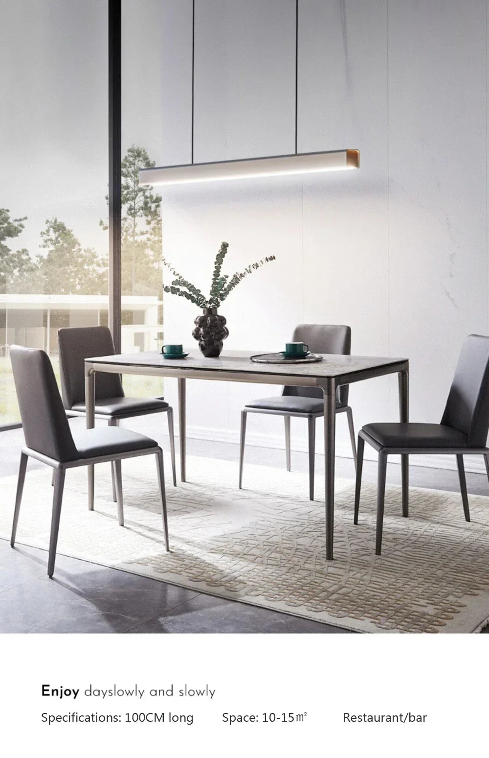 Modern LED Pendant Light For Living Dining Room Restaurant Office Long Simple Chandelier Home Deco Lighting Fixture Hanging Lamp