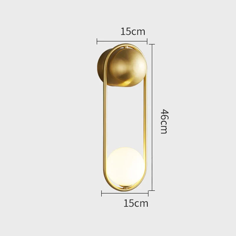 Minimalist U-shaped Wall lamp Modern designer Creative Study Living room Bedroom Background Wall light Bedhead