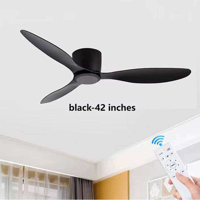 Modern Ceiling Fans No Light DC Motor Remote Control Cooling Fans Low Floor Ceiling Fan Silent large home fan AC95-260V