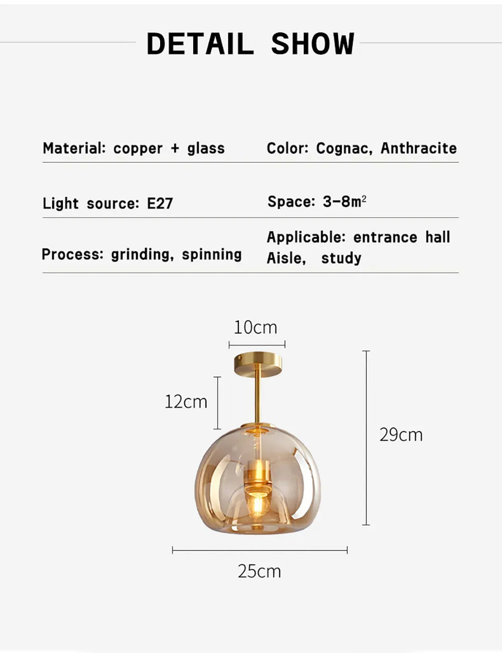 Modern Minimalist Glass Ceiling Light Nordic Corridor Aisle LED Dinning Room Lamp Creative Living Room Lighting Home Decorations