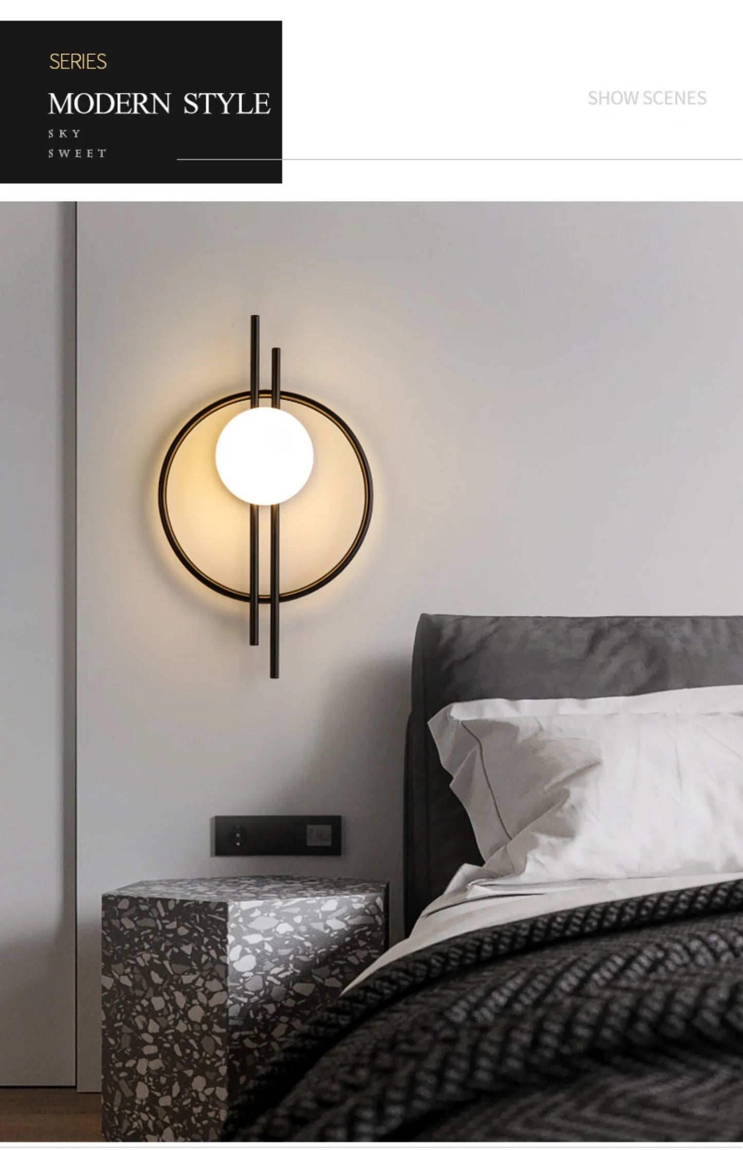 Light Luxury Modern Wall Lamp AC90-260V Living Room TV Background Wall Lamp Aisle Nordic Master Bedroom Bedside Lamp