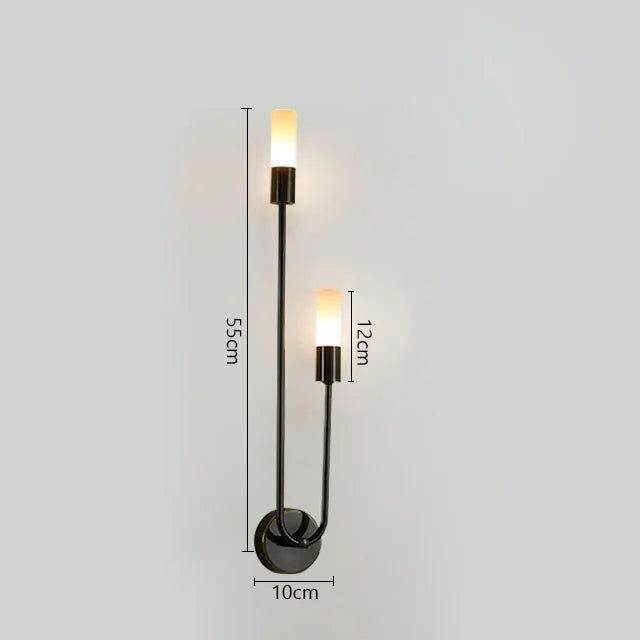 Modern Wall Lamps Indoor Wall Sconces G9 Gold Black Light Fixture Minimalist Candle Lighting for Bedroom Stairway Balcony Decora