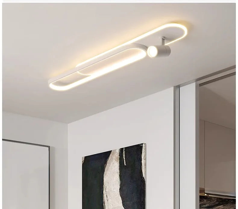 Track Spotlights No Main Lights Living Room Wall Lamp Long Hallway Light Cloakroom LED Ceiling Lights Spotlights For Dining Room