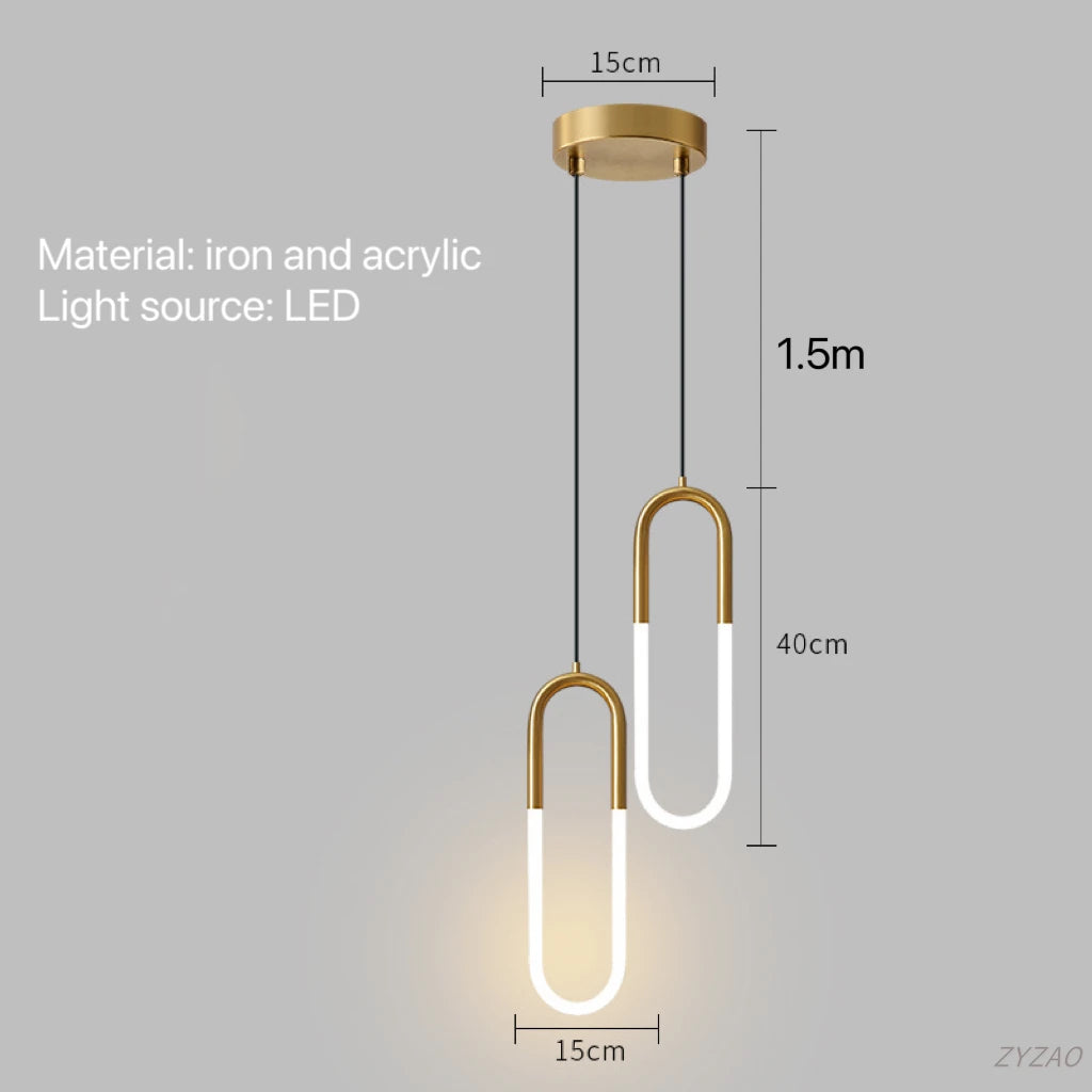 Modern Luxury Pendant Lamp Bedroom Bedside Bathroom Entrance LED Chandeliers Restaurant Kitchen Dining Hall Bar Hanging Lighting