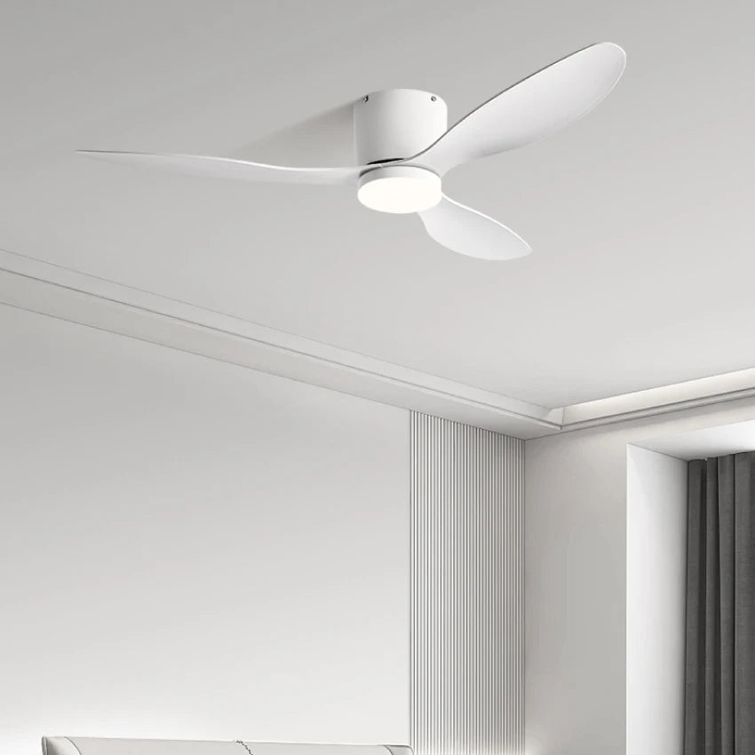 FUMANJIA Ultra-Thin DC Ceiling Fan with Remote - 6-Speed Silent, 3 ABS Blades, Ideal for Low Ceilings & Minim Spaces Energy