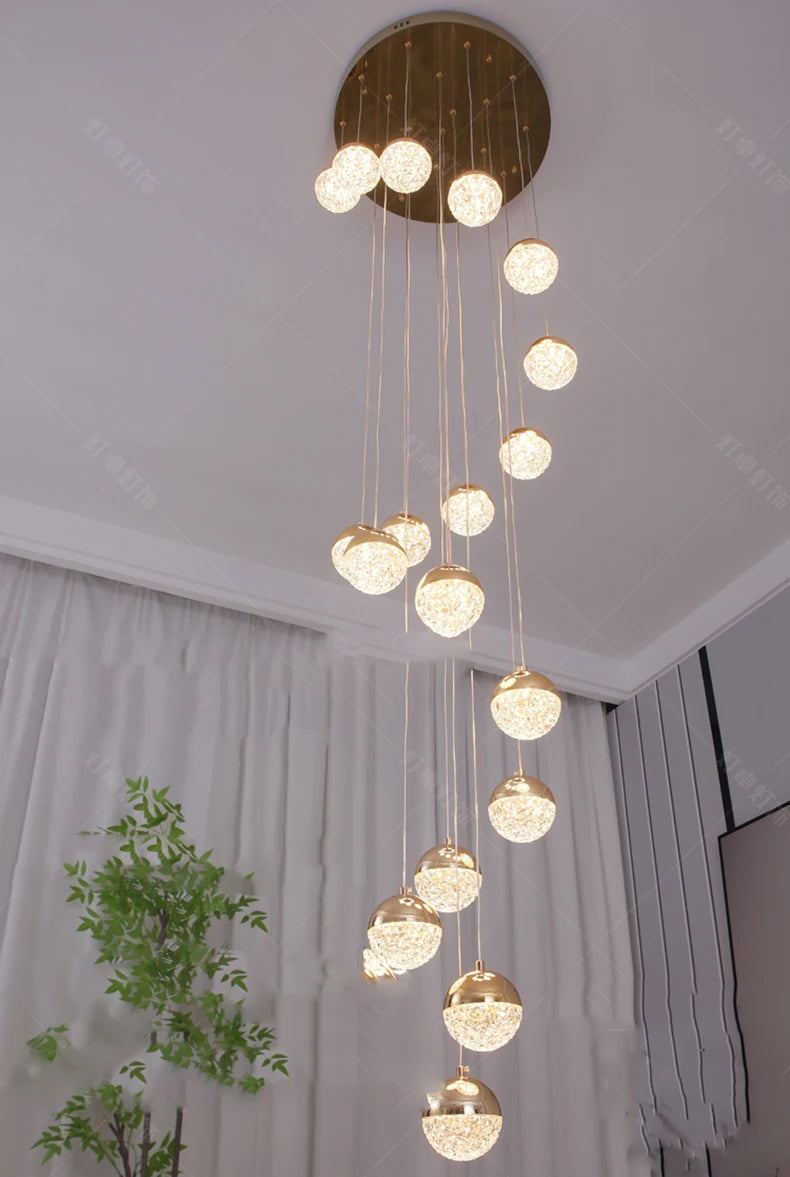 Modern home decor led lights pendant light lamps forstaircase Chandeliers for living room hanging light indoor lighting