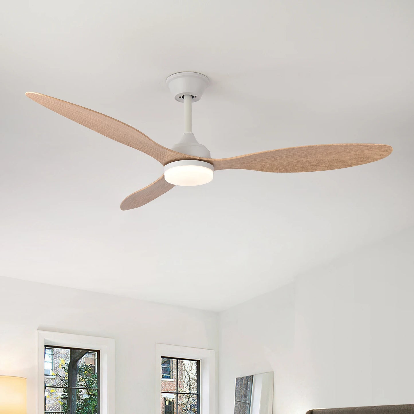Ceiling Fan With Light,25 Inch/42 Inch/52 Inch Low Profile Ceiling Fan with remote control, For Indoor and Covered Outdoor