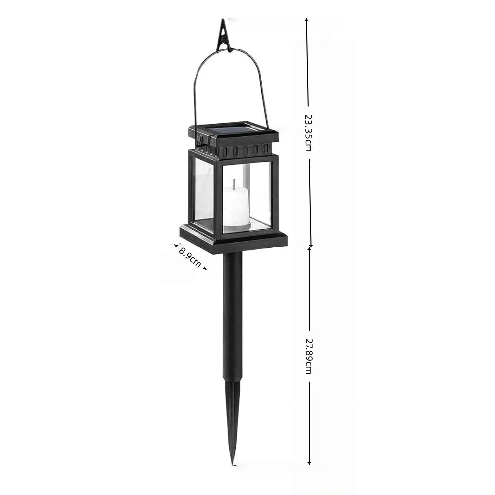 Solar LED Landscape Lights Candle with Ground Stake Waterproof LED Solar IP44 Auto ON/OFF Landscape Light for Outdoor Lawn Yard