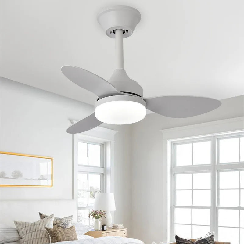 New bedroom ceiling fan light with integrated lamp and fan, study room ceiling fan light, flush mount fan light