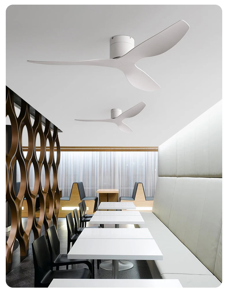 FUMANJIA 45/52" Industrial Retro Ceiling Fan, Ideal for Living/Dining Areas, Home & Office - 6 - Speed Silent DC Inverter Motor