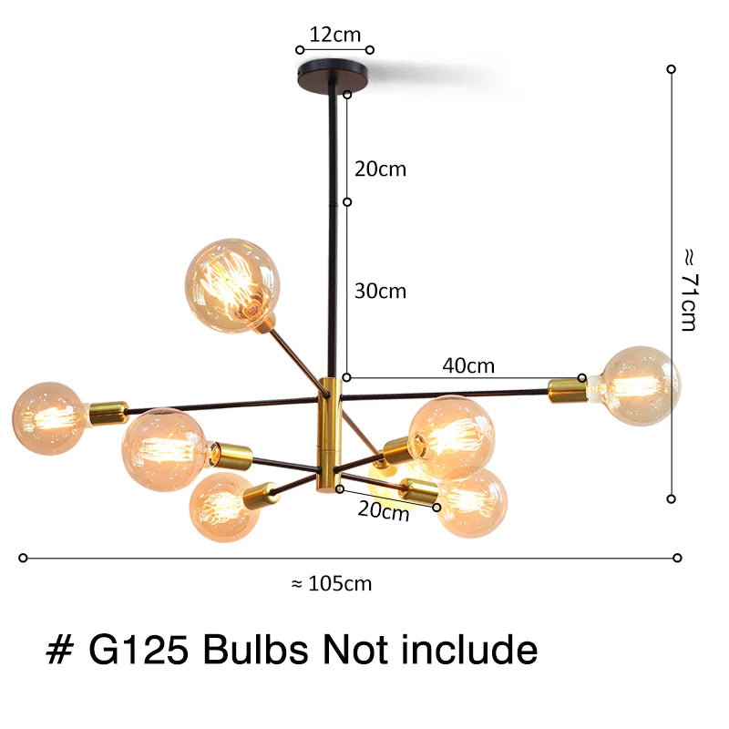 Nordic Modern Chandelier Hanging Lamps For Ceiling Home Decor Living Room Bedroom Pendant Indoor Fixtures E27 G95 G125 Milk Bulb