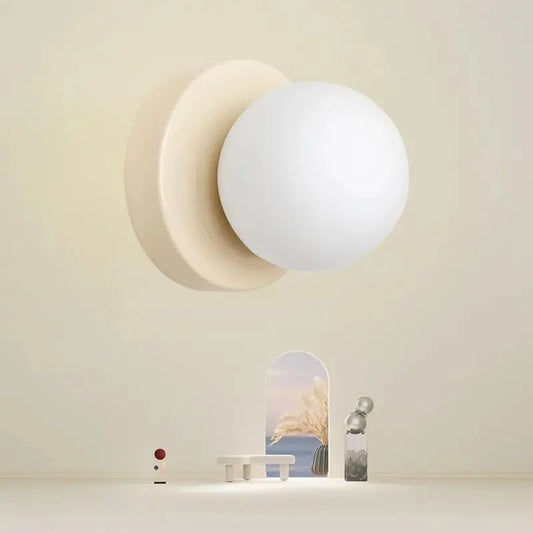 Nordic LED Glass Wall Lamp Minimalist G9 Base Orb Sconce For Bedroom Study Hallway Staircase Aisle Entrance Lighting Fixtures