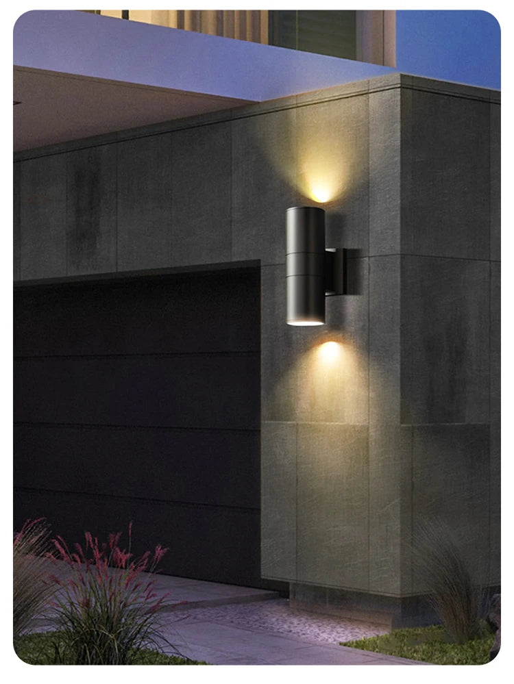 black gray up down outdoor wall light 6W 10W 20W 30W 36W porch garden waterproof home lighting outdoor   aluminum lamp body