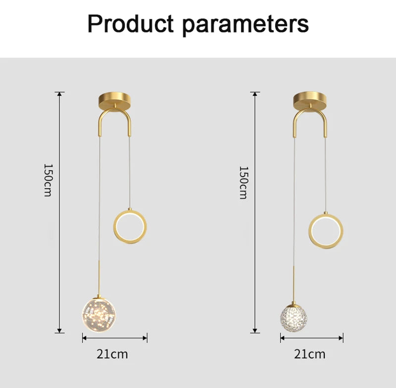 Nordic LED Pendant Light Indoor Lighting Fixture Living Bedroom Bedside Home Decoration Dining Table Hanging Lamps Pendant Lamp