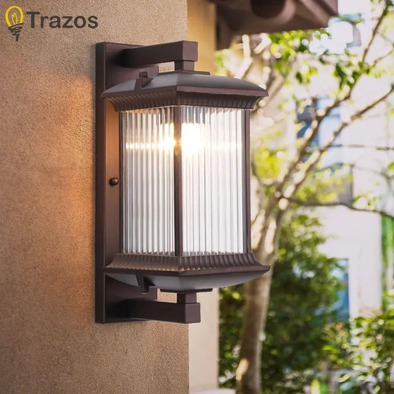 Aisle Wall Light Outdoor Garden Courtyard Exterior Wall Corridor Balcony Light Modern New Chinese Villa Door Light Wall Light