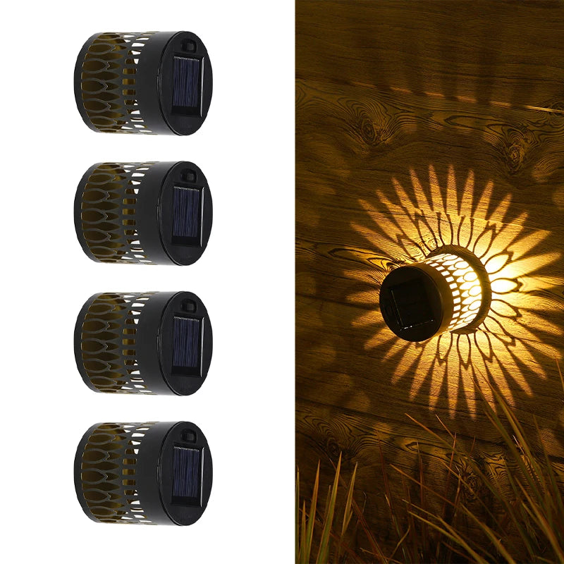 2026 Solar Outdoor Wall Light Waterproof Projection Lamp for Yard Terrace Patio Walkway Landscape Lighting Outdoor Decor