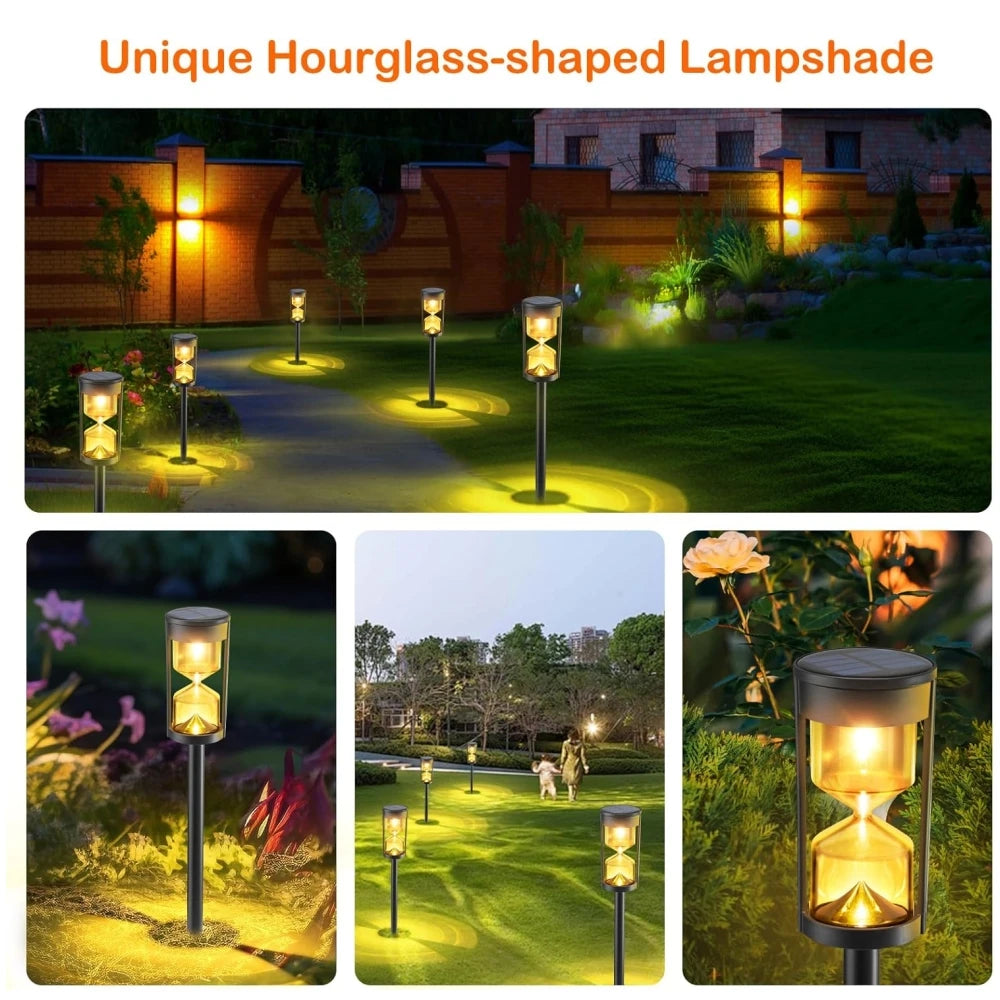 4PCS Solar Lights Outdoor Waterproof Solar Garden Lights Pathway Lights for Your Garden, Landscape, Path, Driveway,Walkway Decor
